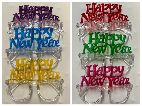 Happy New Year Clear Frame Glasses (1 Dozen)