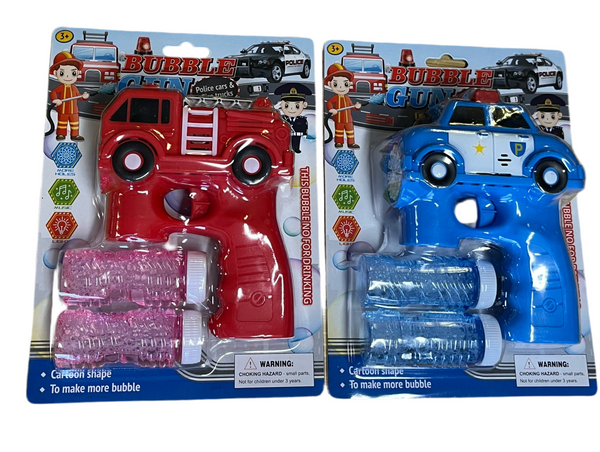 Fire Truck/Police Bubble Blaster -Assorted (1 Dozen)