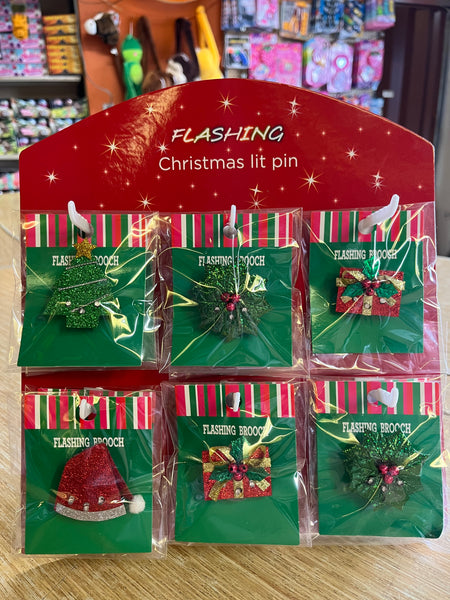 Flashing Christmas Pin (1 Dozen)