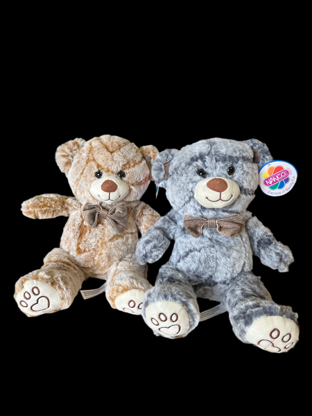 14” Bow Tie Bear Plush - Assorted (1 Unit)