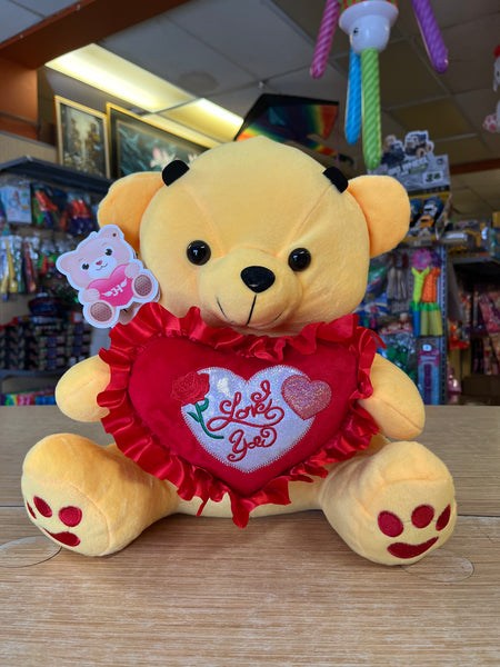 14” Yellow Bear With Heart (1 Unit)