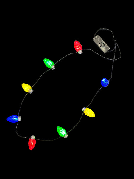 Christmas Small Bulb Light Up Necklace (1 Dozen)