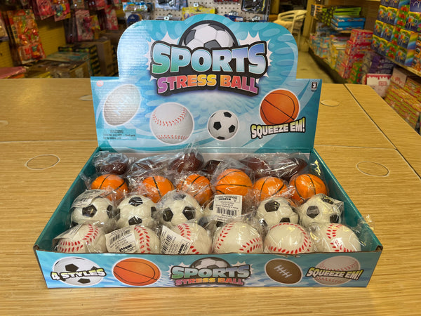 2/5” Stress Squeeze Sports Balls (2 Dozen Display)