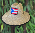 Puerto Rico Flag Straw Hat (1 Dozen)