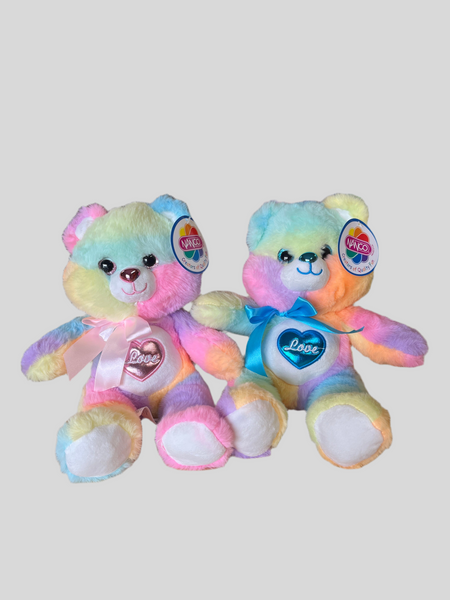 13” Cotton Candy Heart Bear Plush (1 Unit)