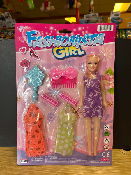 10.5" Fashionista Girl Doll and Accesories (1 Unit)