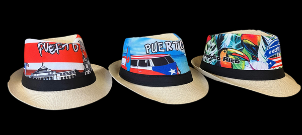 Puerto Rico Flag Fedora Hat (1 Dozen)