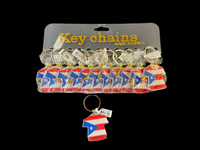 Puerto Rico Flag T-Shirt Keychain (1 Dozen)