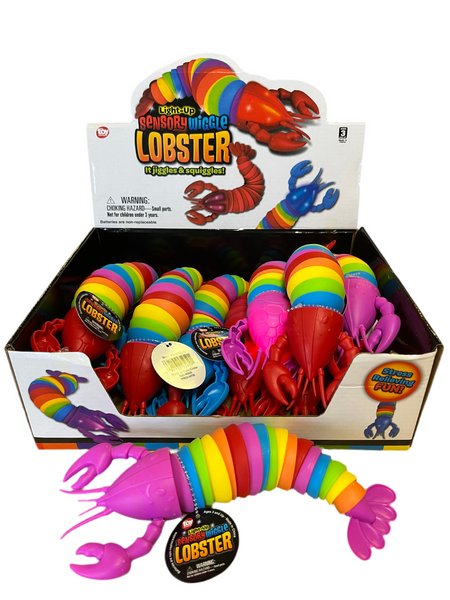 10” Light Up Wiggle Sensory Lobster (1 Dozen)