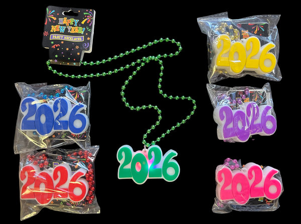 Light Up 2026 New Year's Necklace (1 Dozen)