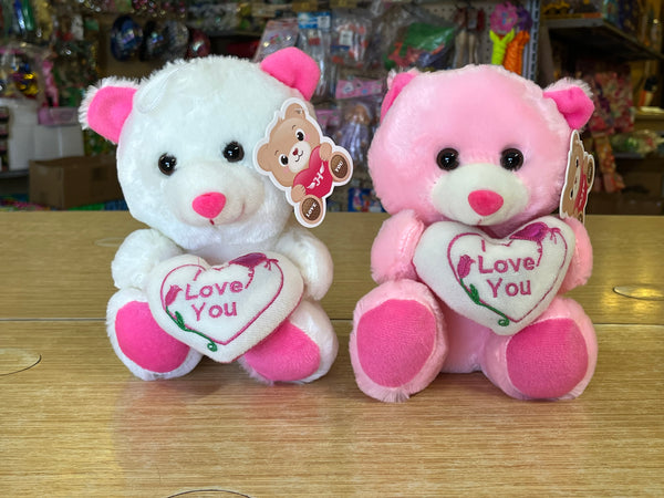 9” Bear with Heart - Assorted (1 Unit)