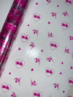 Cello Gift Wrap Roll 40" x 100' - Hearts/Flowers (1 Unit)