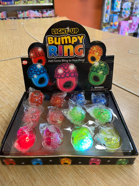 Flashing Bumpy Ring - Assorted (1 Dozen)