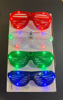 Slotted Light-Up Sunglasses - Assorted (1 Dozen)