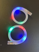 8' Rainbow Flashing Tube Bracelet (1 Dozen)