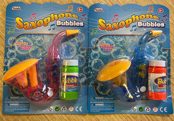 Saxophone Bubbles w/Light and Sound (1 Dozen)