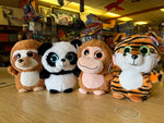 9" Plump Pal Plush Monkey - Panda - Tiger - Sloth (1 Dozen)