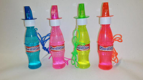 Soda Bottle Bubble Necklace With Whistle (1 Dozen)