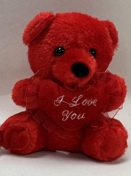 Red Valentine Bear 6.5"- Kissing Sound (1 Dozen)
